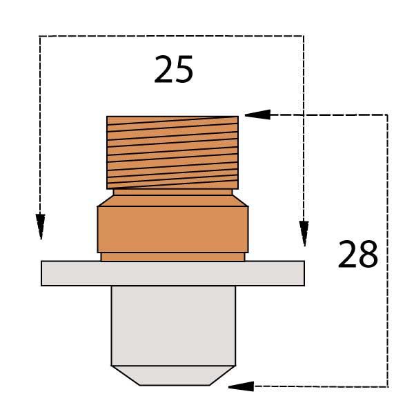  Pencil Nozzle 2.5Mm Chrome Cutting Head