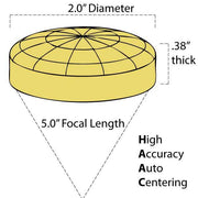  Lens Ii-Vi: 2.0 Dia .38 Thick 5.0 Fl Plano-Convex High Accuracy Auto Centering