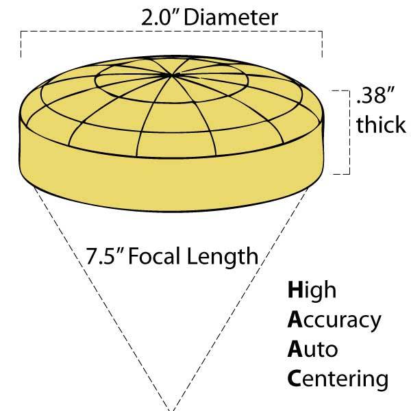  Lens Ophir: 2.0 Dia .38 Thick 7.5 Fl Plano-Convex High Accuracy Auto Centering