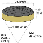 Lens Ophir: 2.0 Dia .38 Thick 7.5 Fl Plano-Convex Low Absorption Coating (Black)