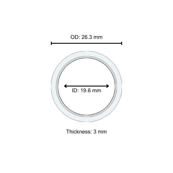 Lens Seal Ring: 26.3 x 19.6 x 3