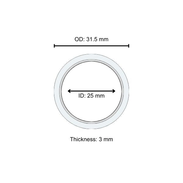 Lens Seal Ring: 31.5 x 25 x 3