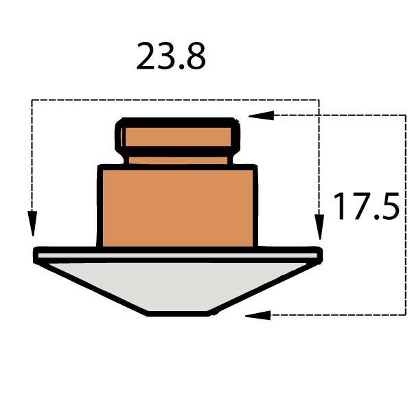  Side Blow Nozzle Chrome Plated 2.5Mm Cutting Head