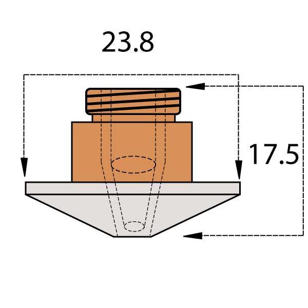  Side Blow Nozzle Chrome Plated Double 1.5Mm Cutting Head