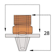  Slim Double Nozzle 2.0Mm Chrome Cutting Head