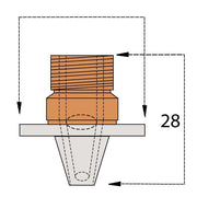  Slim Double Nozzle 2.5Mm Chrome Cutting Head
