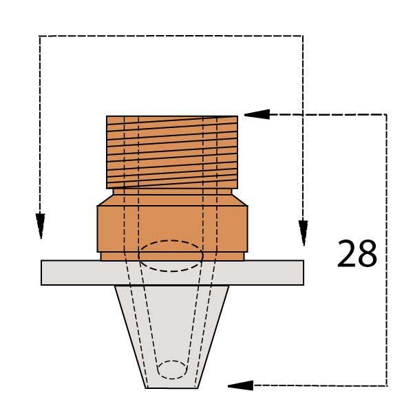 Slim Double Nozzle 2.5Mm Chrome Cutting Head