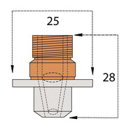  Pencil Double Nozzle 2.5Mm Chrome Cutting Head