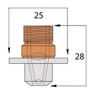  Pencil Double Nozzle 1.2Mm Chrome Cutting Head