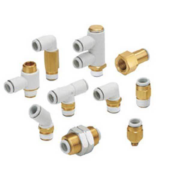 Push Pull Straight 6Mm To 1/4 Npt Fitting