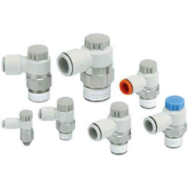 Speed Controller Elbow 8Mm To 1/4 Npt Fitting