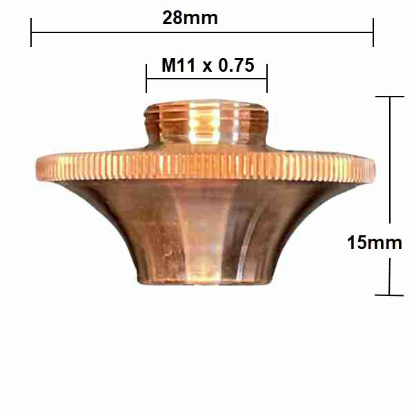 HSG Booster Nozzle, D28-H15-M11 (10-Pack) - 1.5mm